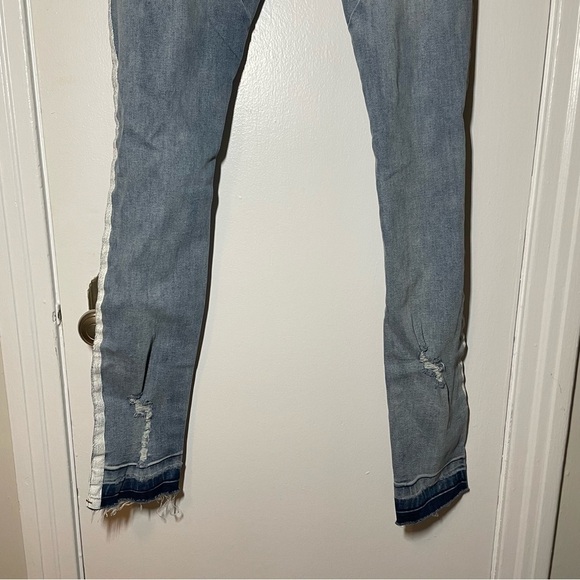 KOLLAR Distressed Stripe Denim Skinny Jean size 28 - Picture 8 of 11